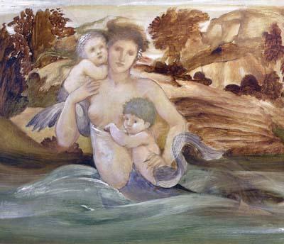 mermaid with her offspring  
